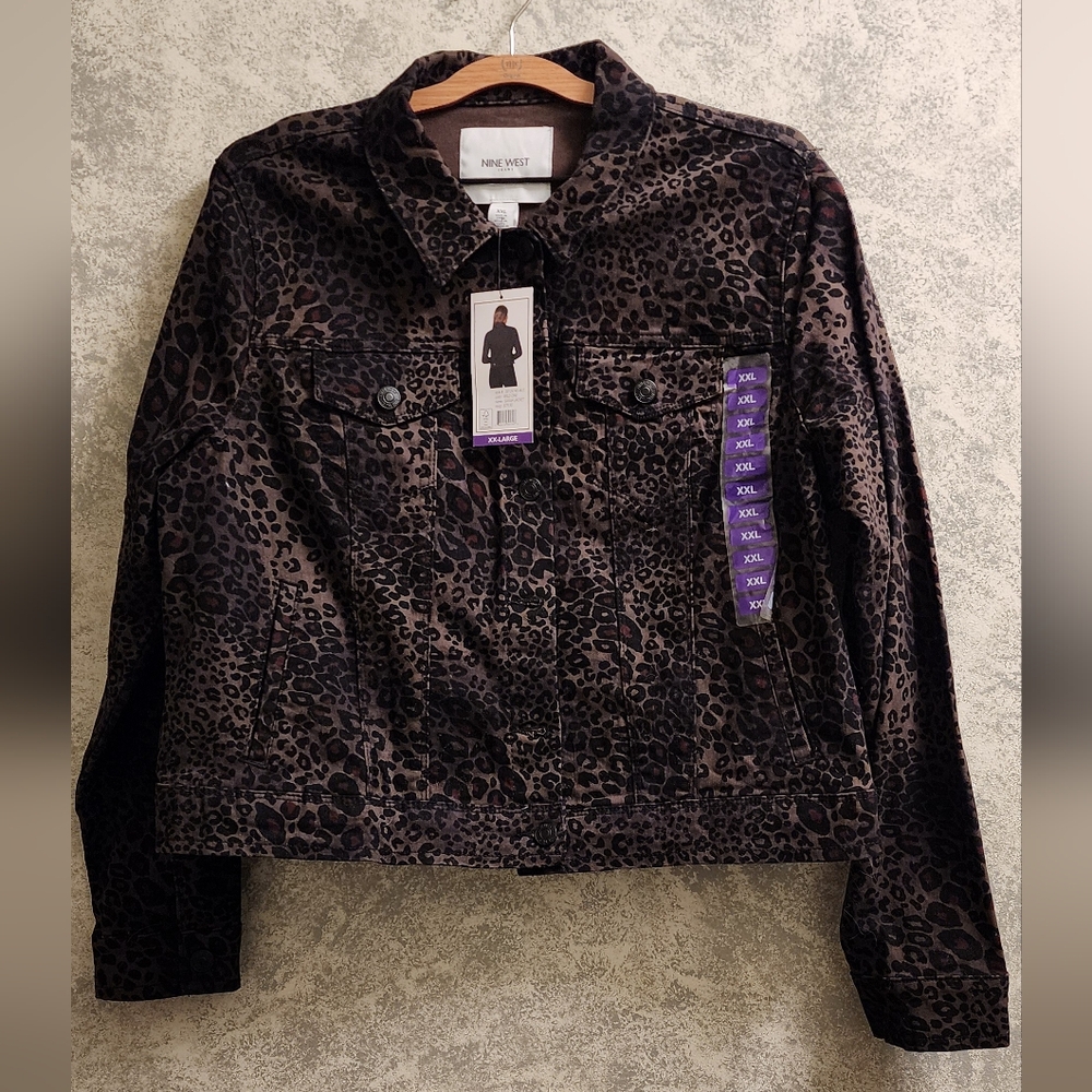 INC International Concepts Leopard Print Jacket